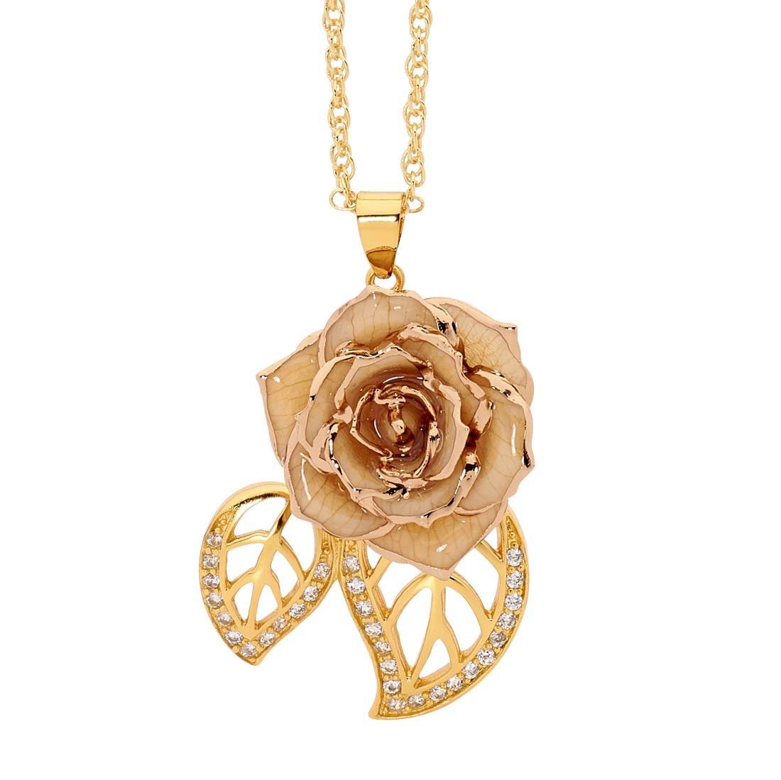 Rose pendant gold shop necklace