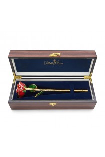 Red Natural Glazed Rose Woodgrain Case