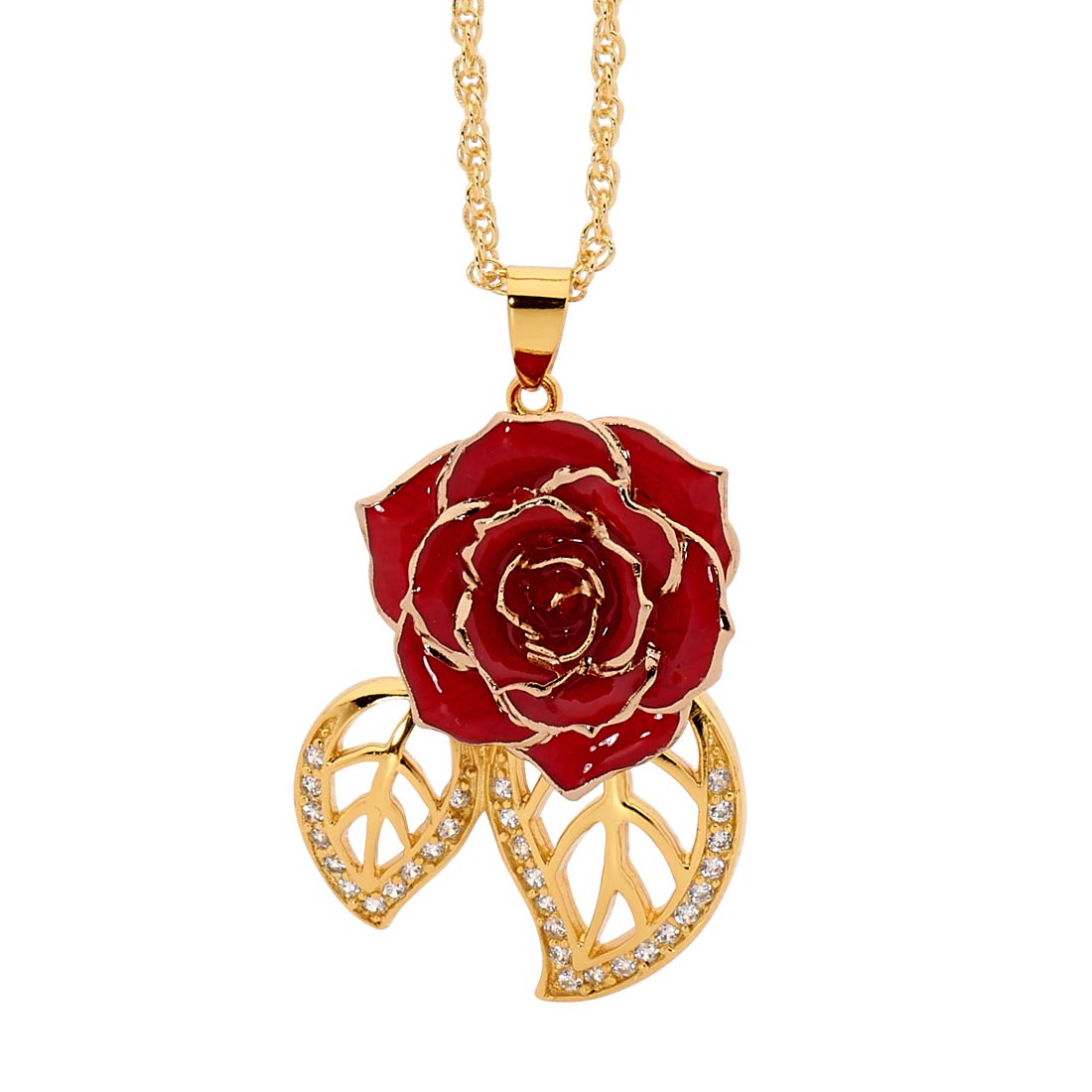 Rose sales shaped necklace