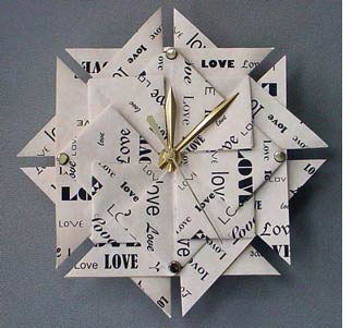 Paper clock for 1st wedding anniversary