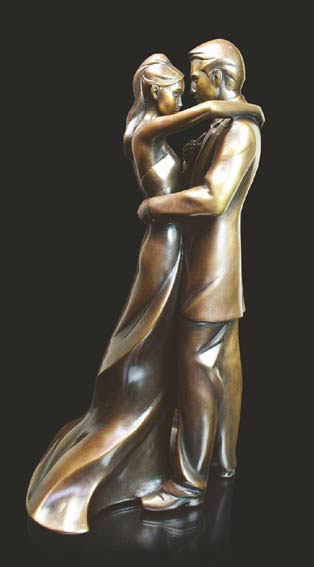 Romantic bronze sculpture